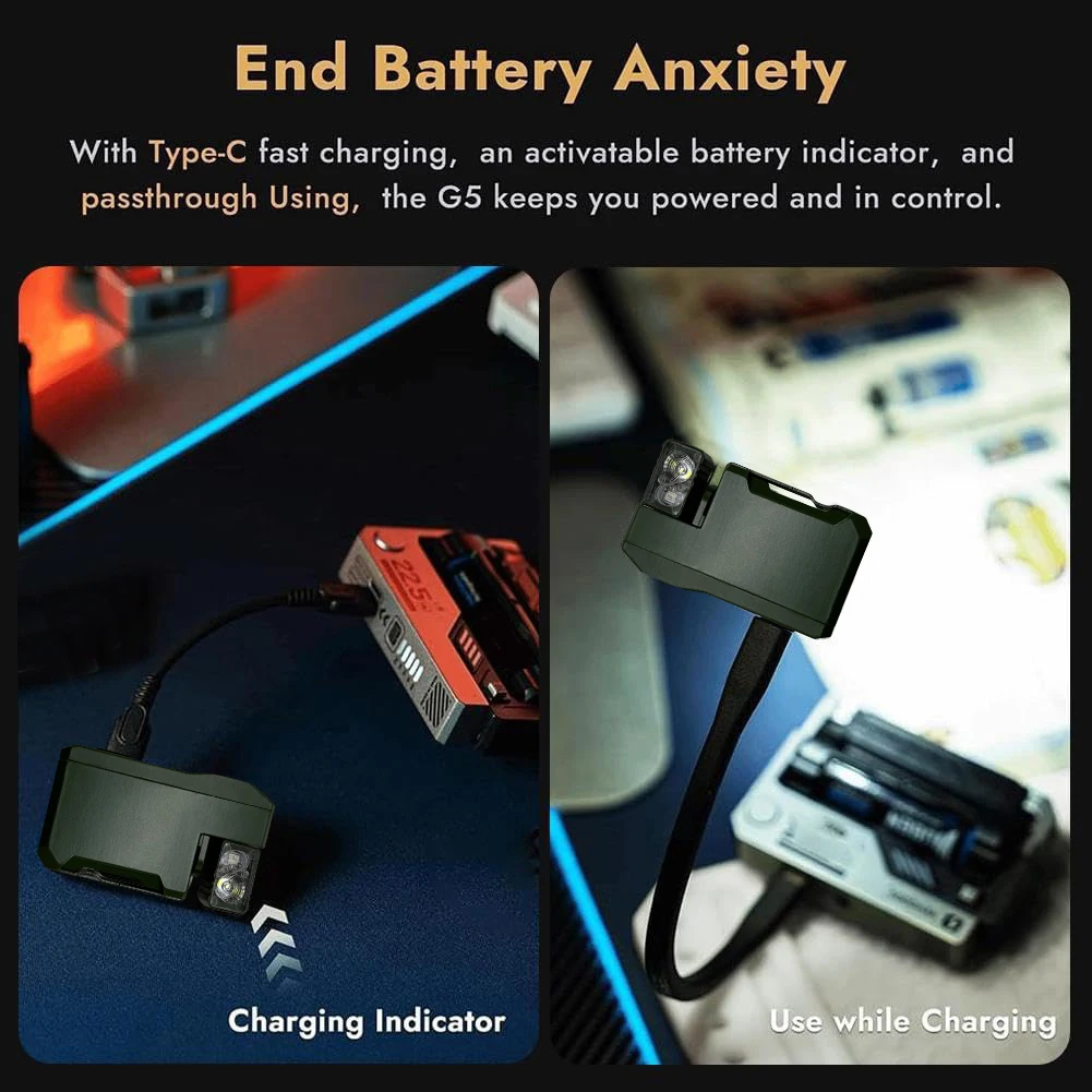 Rechargeable EDC Flashlight 400 Lumens Portable Flat Pocket Flashlight Mini Flashlight for Outdoor Home Emergencies