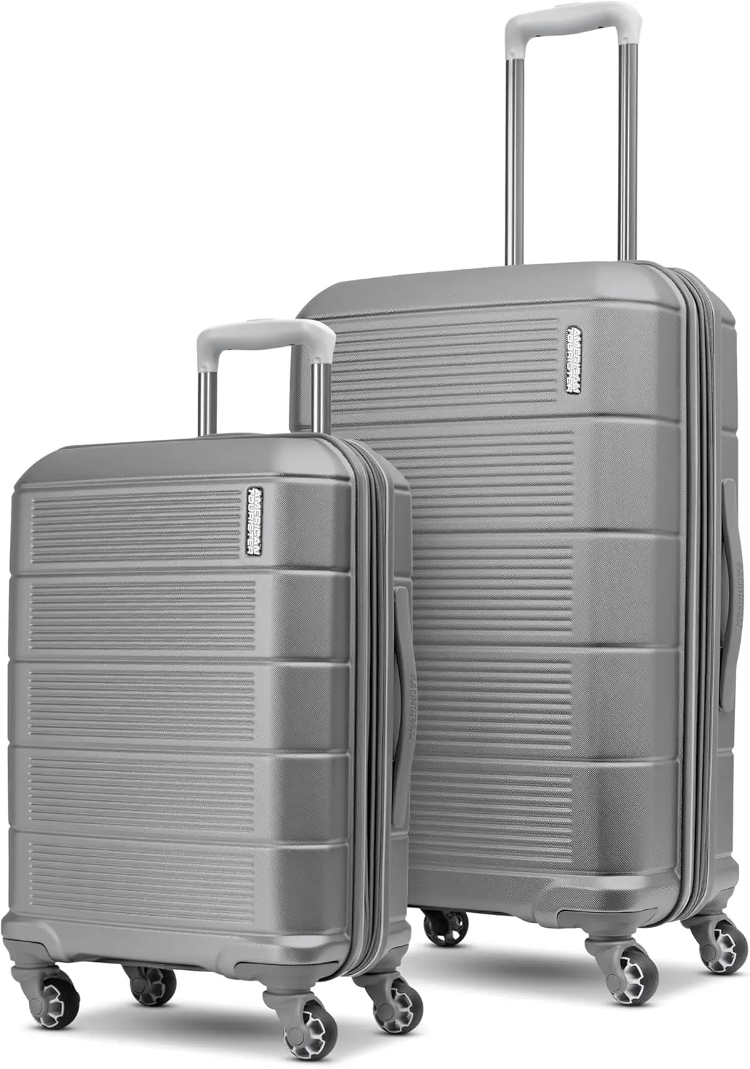 

Набор расширяемых чемоданов с жестким корпусом и колесами-спиннерами, 2 штуки (20/24 дюйма), серебристый — прочное и стильное решение для путешествий