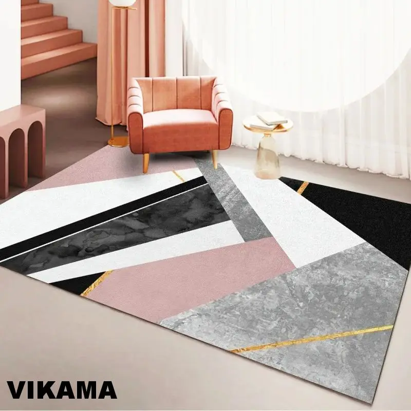 

Роскошный бархатный Дизайнерский ковер VIKAMA в скандинавском простом стиле для гостиной современный простой ковер для дивана кофейного столика коврик для спальни