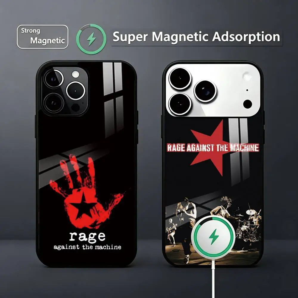 Powerful R-Rage A-Against  Phone Case For iPhone17,16,15,14,13,12,11 Plus,Pro Magnetic Supports Magnetic Wireless Charging