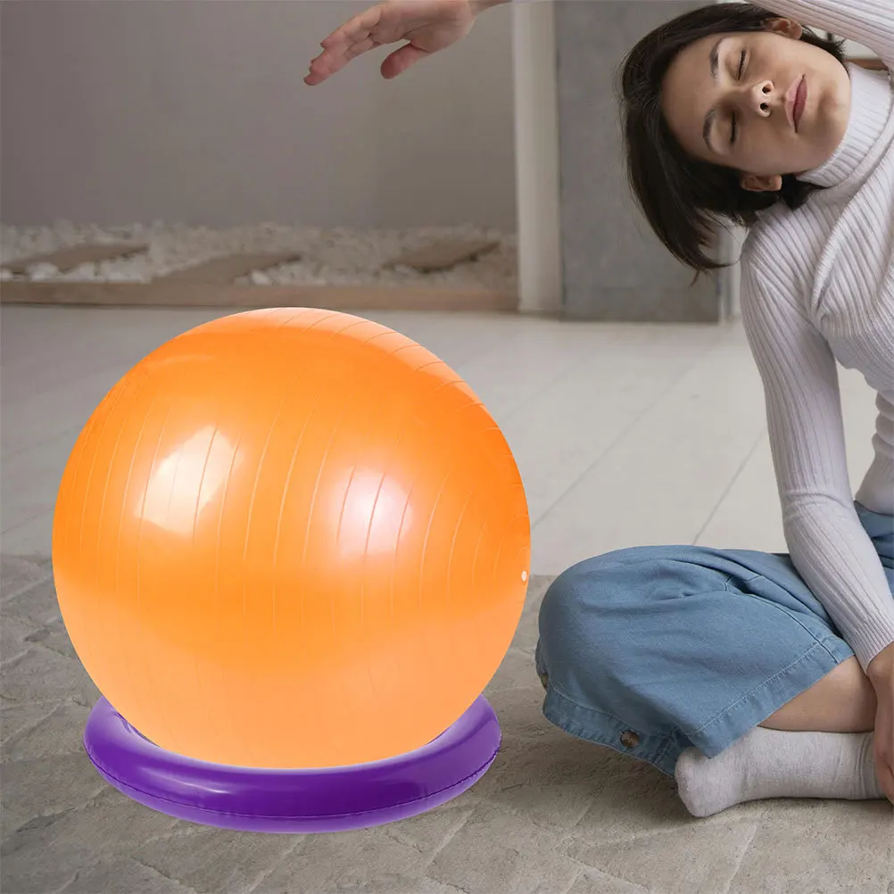 2Pcs Yoga Ball Base Inflatable Anti Slip Stability Support Stand Portable Fitness Ball Holder Balance Exercise Gym