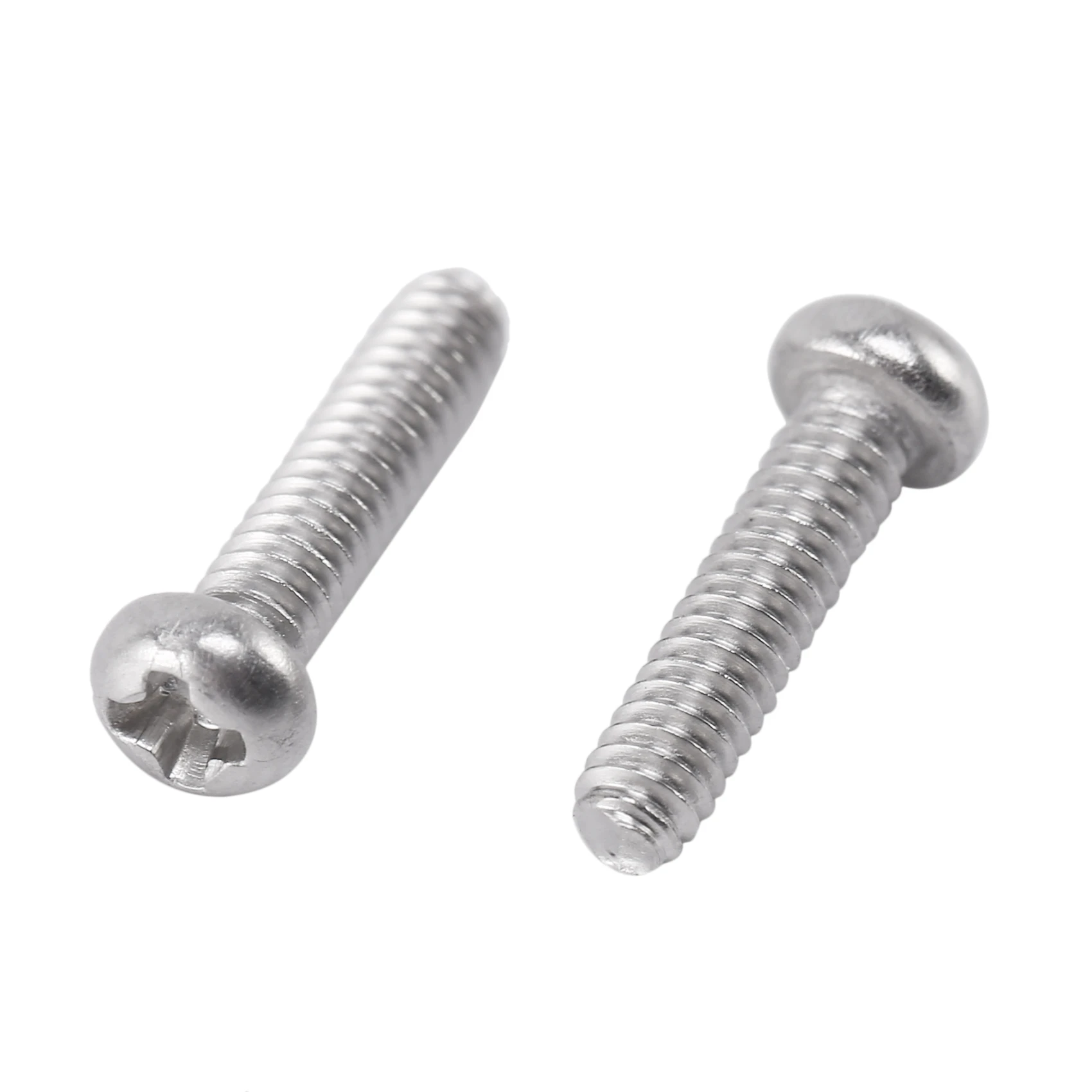 Tornillos de cabeza redonda Phillips de acero inoxidable 304, Perno de 60 piezas, M2 x 8mm