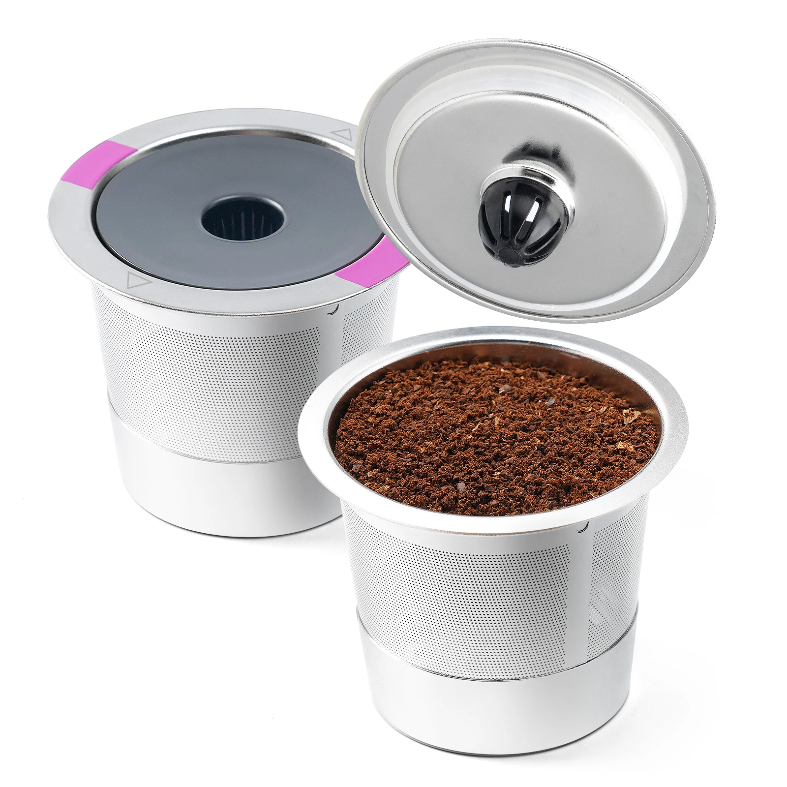 Tasse K réutilisable universelle en acier inoxydable, compatible avec les machines à café Keurig 1.0 et 2.0, brasseur, filtre à café standard K illable au quotidien