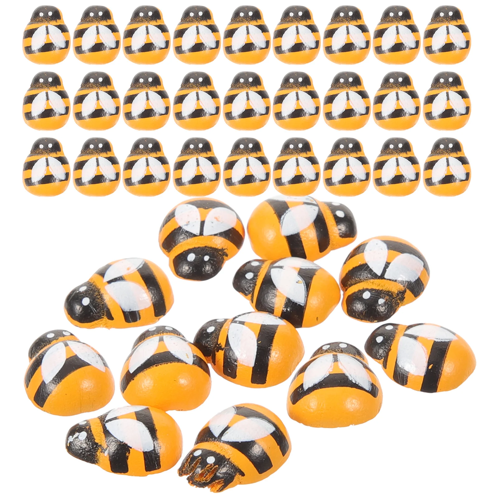 

100 Pcs Yellow Bee Fridge Stickers Cartoon Decorative Refrigerator Magnets Ladybug Office Whiteboard Signs Bamboo Style