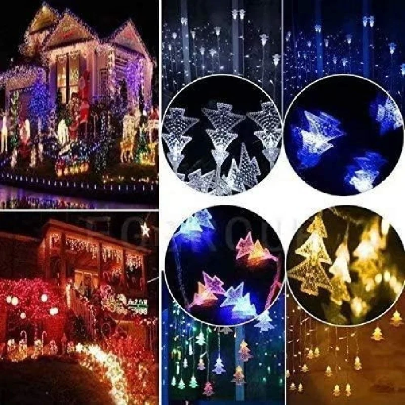 

LED Curtain Icicle String Light 220V 4.5m 100Leds Christmas Garland Indoor Drop LED Party Garden Stage Outdoor Decorative Light