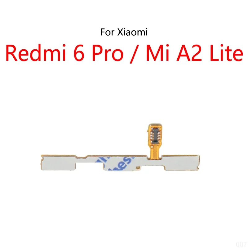 High-quality Power Button Switch Volume Mute Button On/Off Flex Cable For Redmi 6 Pro/Mi A2 Lite