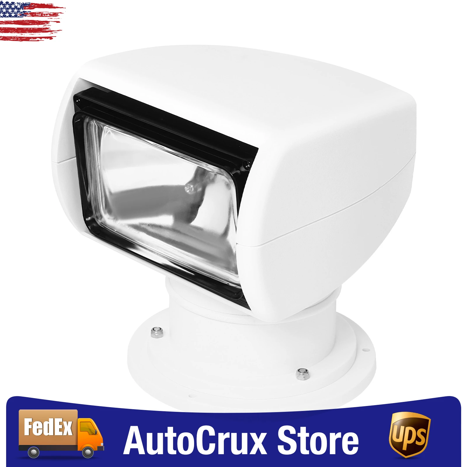 

360° Remote Control Spotlight Searchlight Marine Boat Truck Spot Light 100W 12V