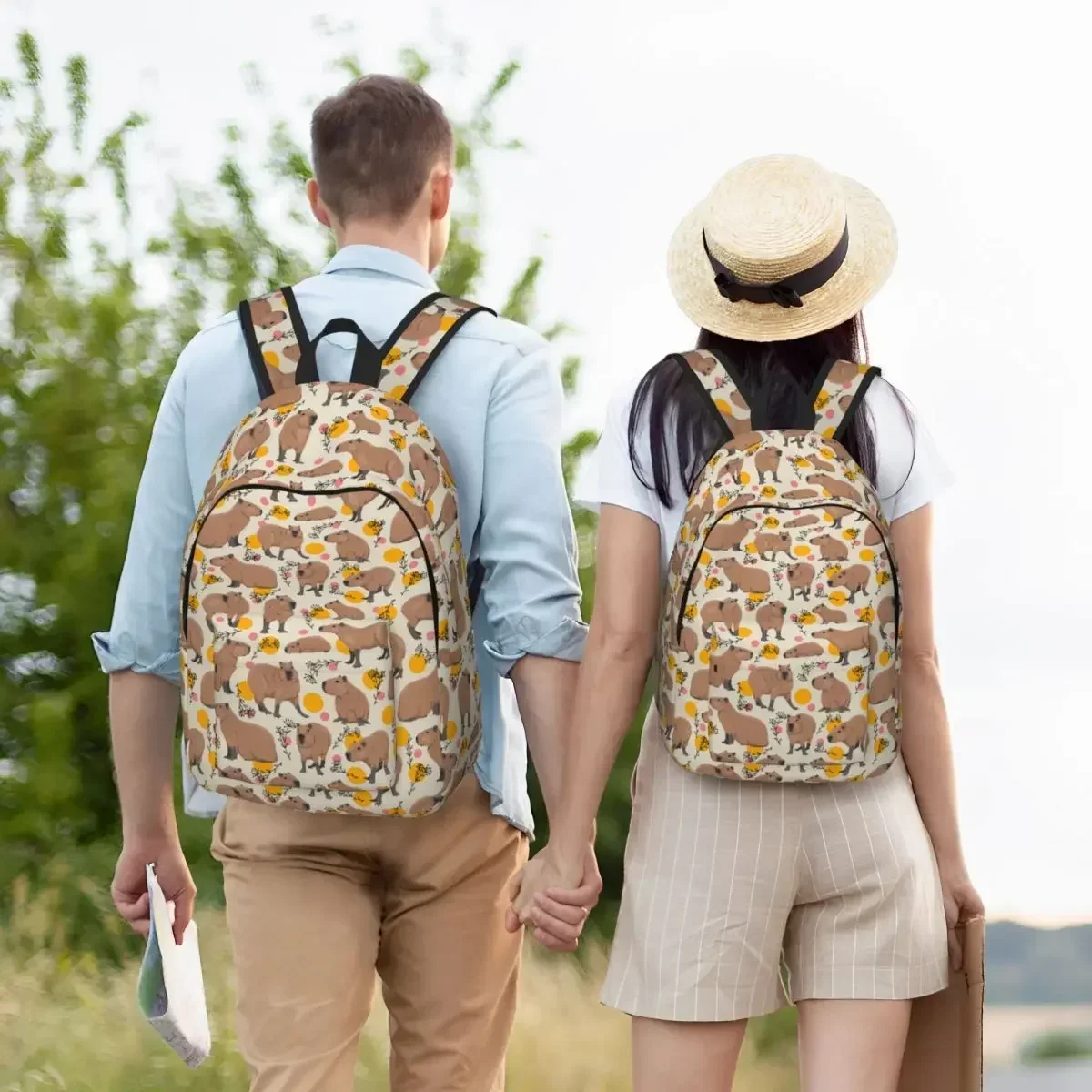 Capibara Zaino per adolescenti Studente sportivo Affari Animali selvatici del Sud America Zaino per uomo Donna Borsa a tracolla per laptop