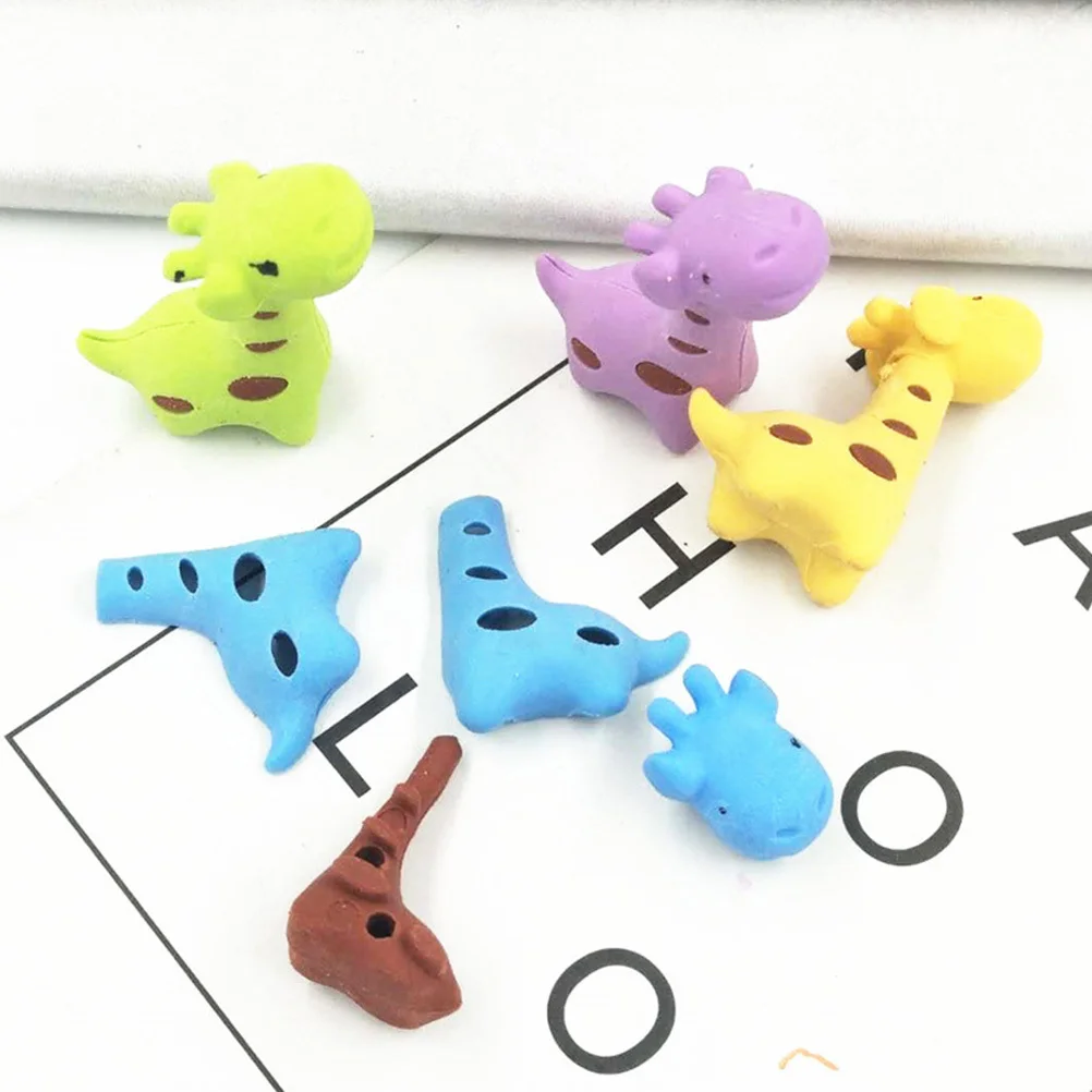 

15pcs Animal Eraser For Colorful Giraffe Shaped Mini Erasers Portable Classroom Prizes Goodie Bag Stuffers Detachable