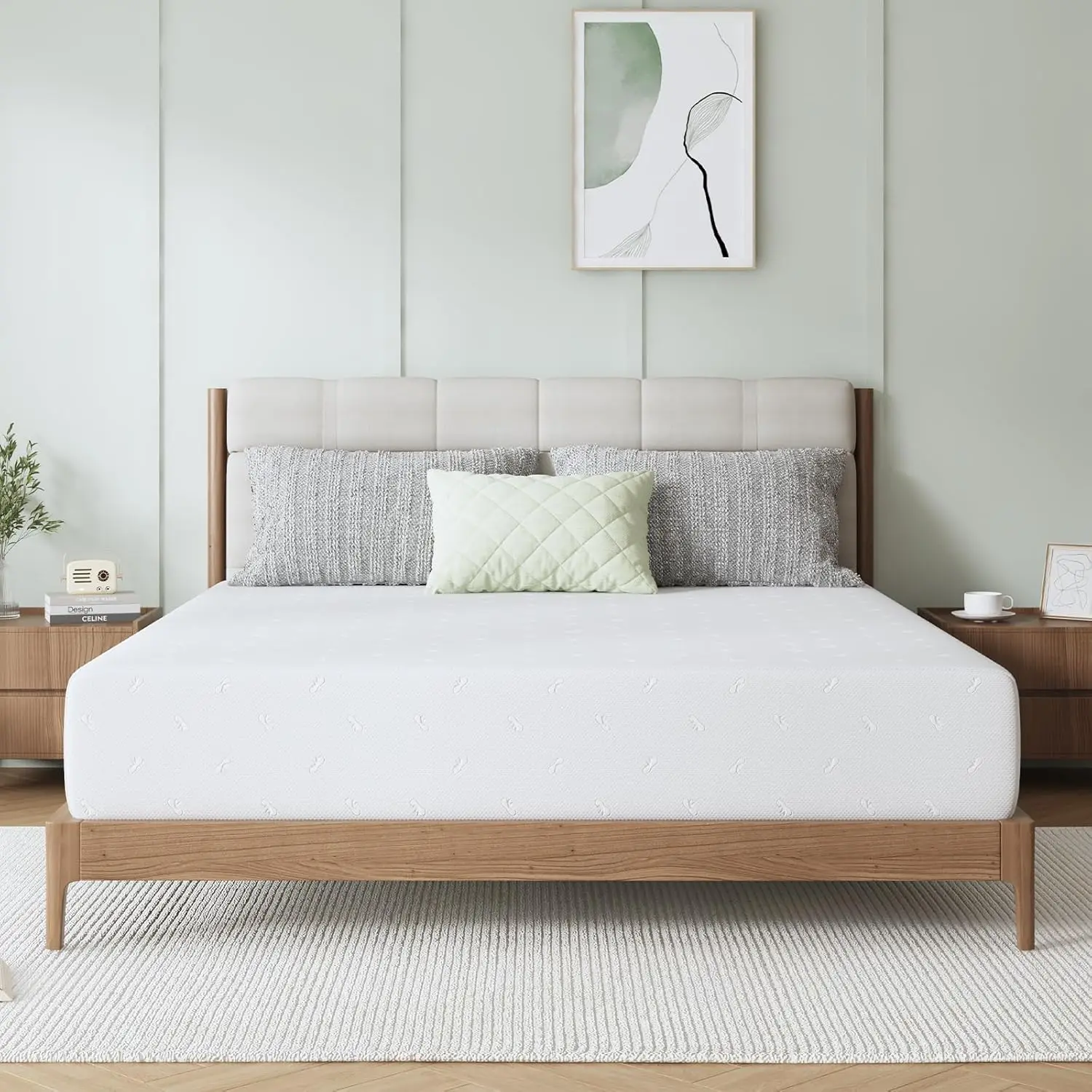 

12 Inch King Size Mattress, King Memory Foam Mattress for Motion Isolation & Contour Support with Cooling Wave-Cut Foam &amp