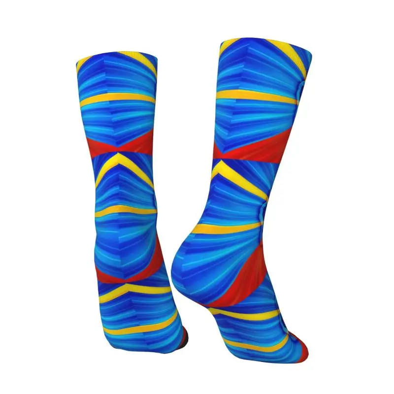 Maveli Reunion Island Flag Crew Socks, Unisex, Legal, Reunião, Orgulhoso, Meias de Vestido, Primavera, Verão, Outono, Inverno