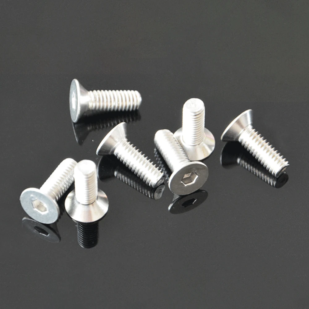 M5 x 10 12 14 16 18 20 25 30-50mm Countersunk Flat Head Hex Allen Scoket Screw Bolts 304 Stainless Stee lDIY Car Model Furniture