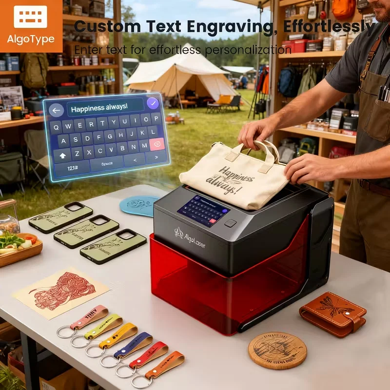 Algolaser Pixi 10W Laser Engraver Cutte For Beginner DIY Wood Router Laser Engraving Machine With Smart Screen For Metal Leather