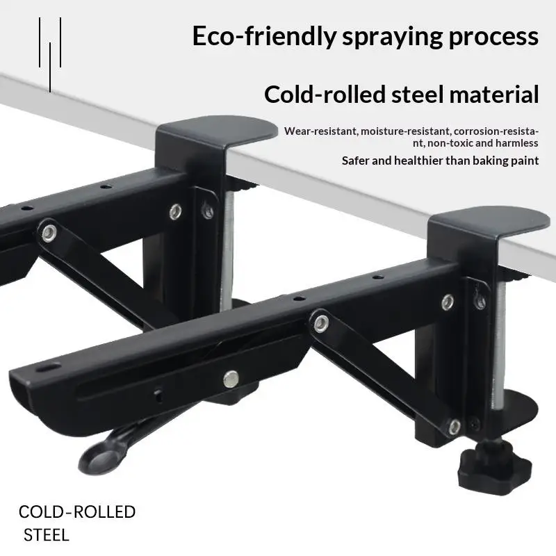 L-shaped Desktop Bracket Punch-free Adhesive Stable Space-saving Desktop Extension Rack for Home Office Study Use