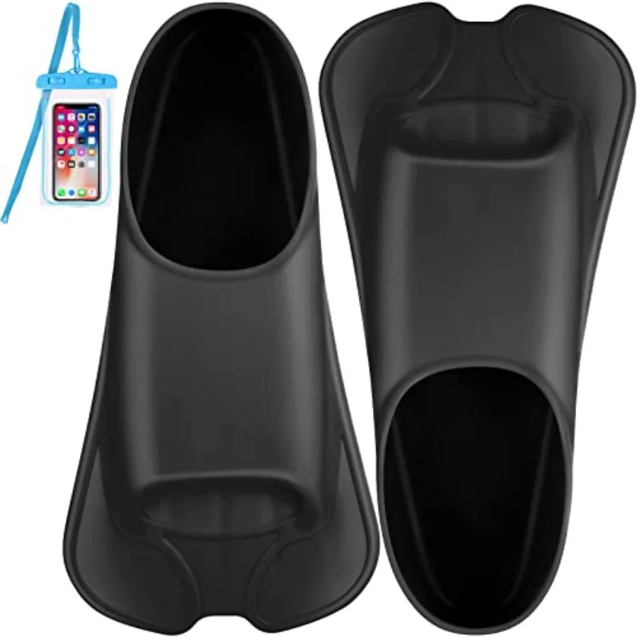 

Swim Fins, Swim Training Fins Short Fins Silicone Swim Flippers Swimming Fins with Mesh Bag for Lap Swimming Adult Men Women
