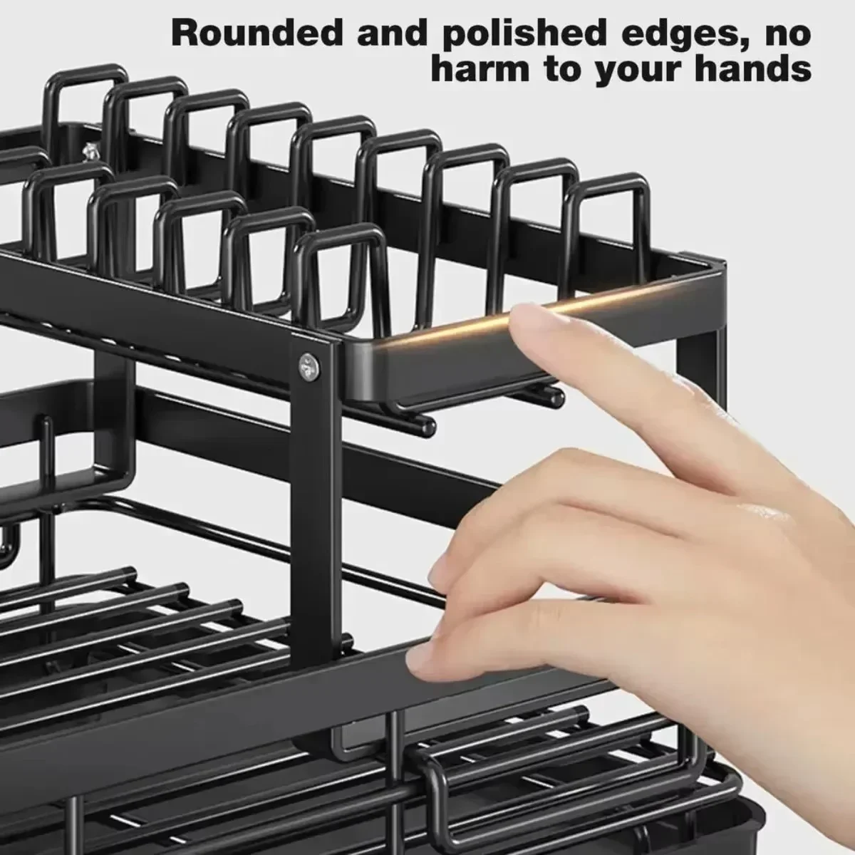 2025 Dish Drying Rack Kitchen Adjustable Stainless Steel Cutting Board Organizer Dish Bowl Drainer Storage Rack Kitchen Utensils