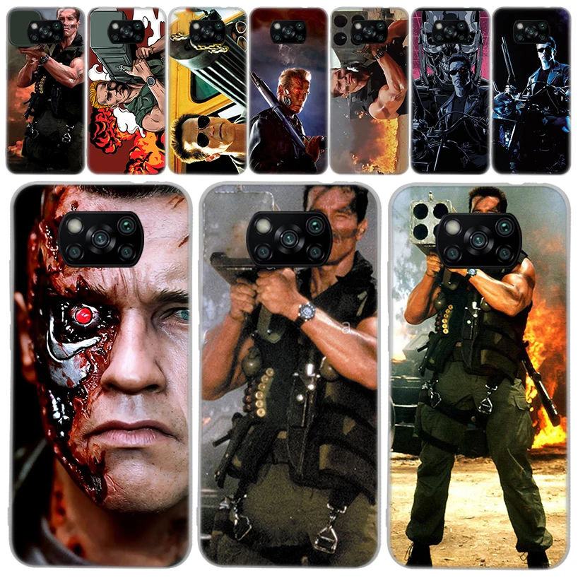 Arnold Schwarzenegger Terminator Soft Phone Case for Xiaomi Mi 12T 11T 10T 9T Pro 12X 11i 13 12 11 10 9 8 Lite 5X 6X CC9 Housing