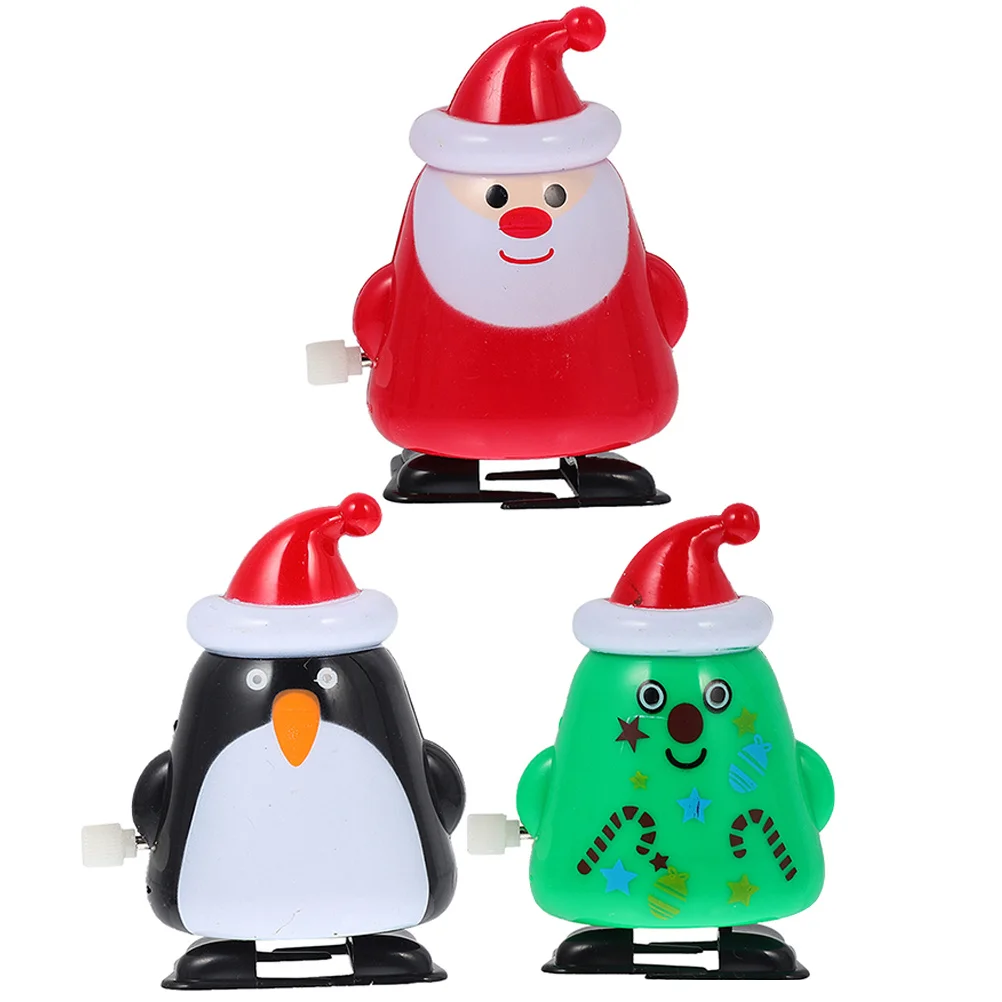 3 pçs acabar santa decorações de natal plástico durável elementos de natal engraçado crianças brinquedos crianças suprimentos