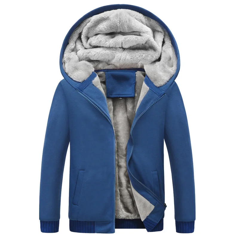 Mens Clothing Outerwear Winter Men's Warm Jackets Hooded Fleece Coats Thicken Hoodies Sweatshirts Male Tracksuit Jacket  MY678