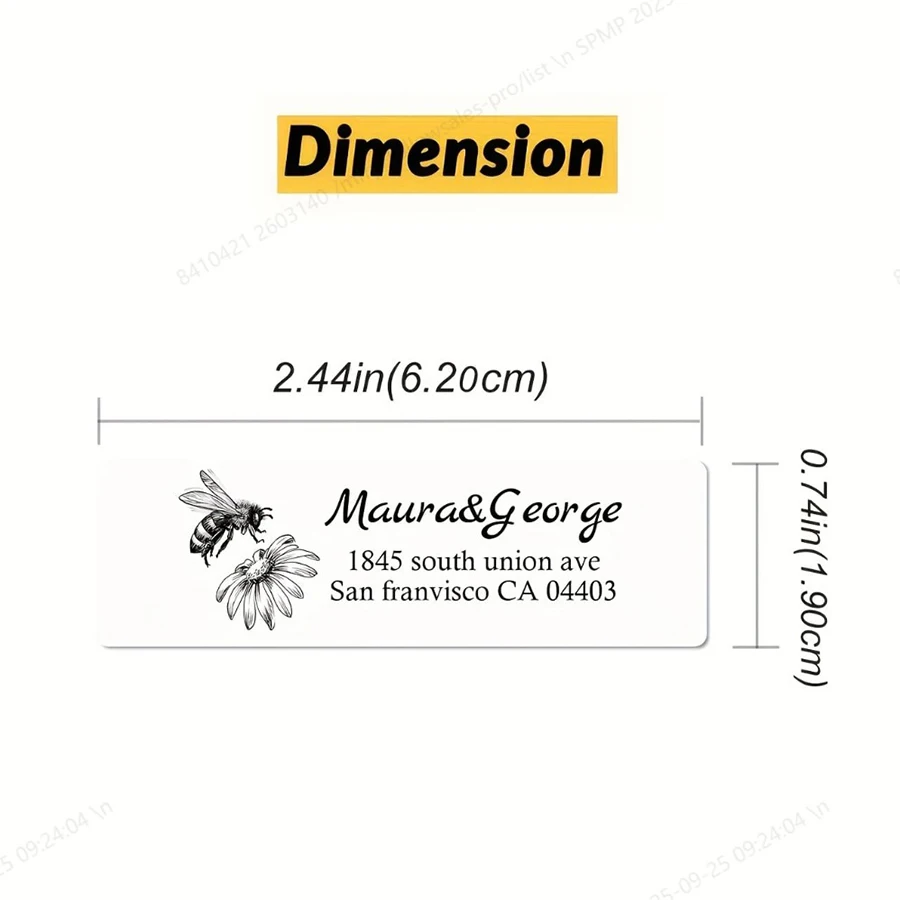 10pcs Customized Address Stickers-personalized Labels-customized Self-adhesive Item Name Labels-random Patterns-crystal Labels