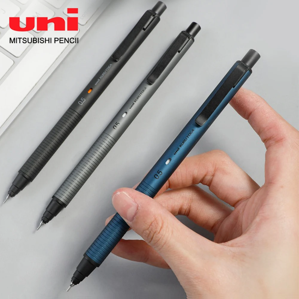 

1 шт., японский механический карандаш UNI Limited M5-KH, самовращающийся грифель, обновленный KuruToga, не ломаемый металл, 0,5 мм, канцелярские товары