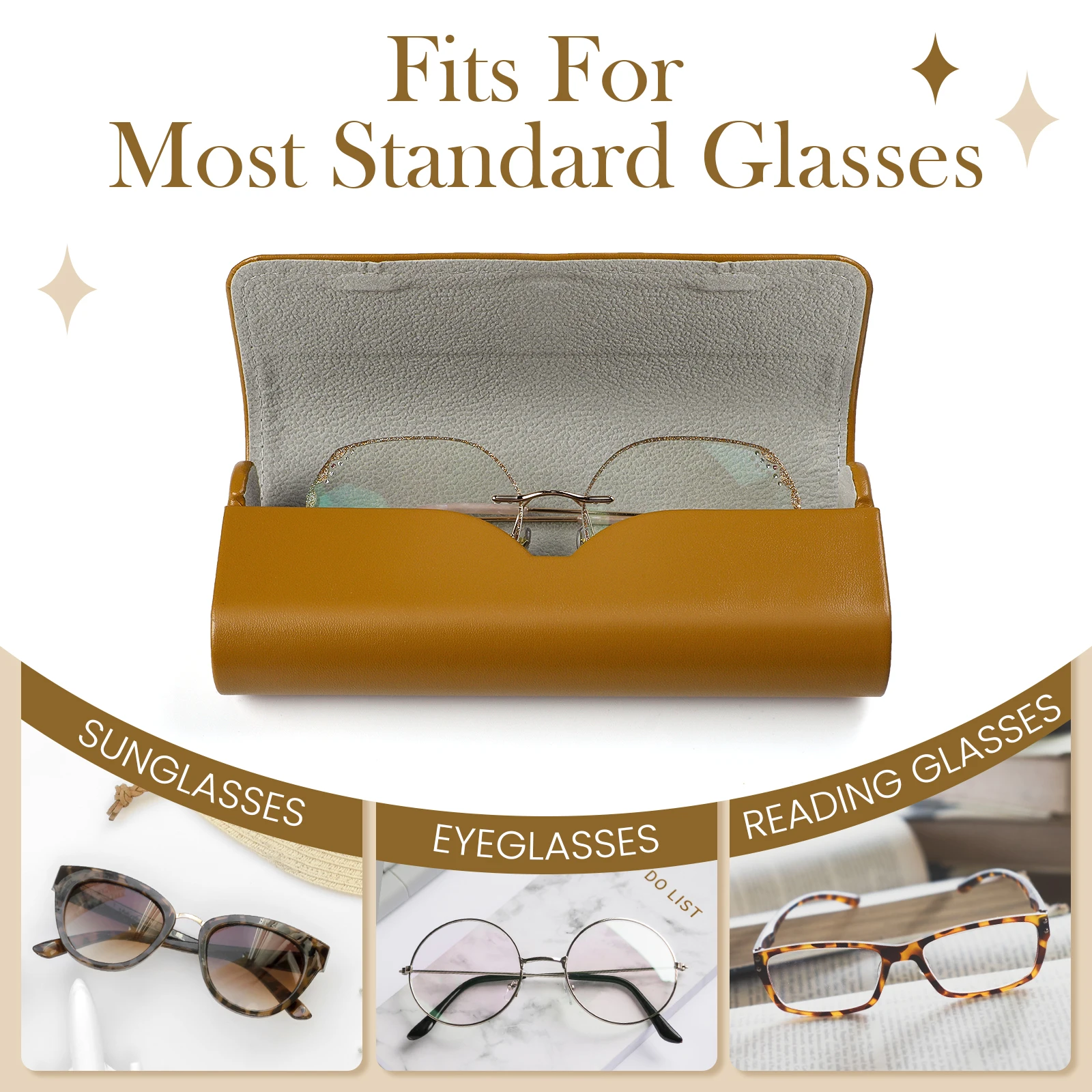 Vintage PU-Leder Brillenetui Robustes 3D-Brillenhalter Brillenaufbewahrungsbox Persönlichkeit Kurzsichtigkeit Sonnenbrillenbehälter Geschenk – Detail 30