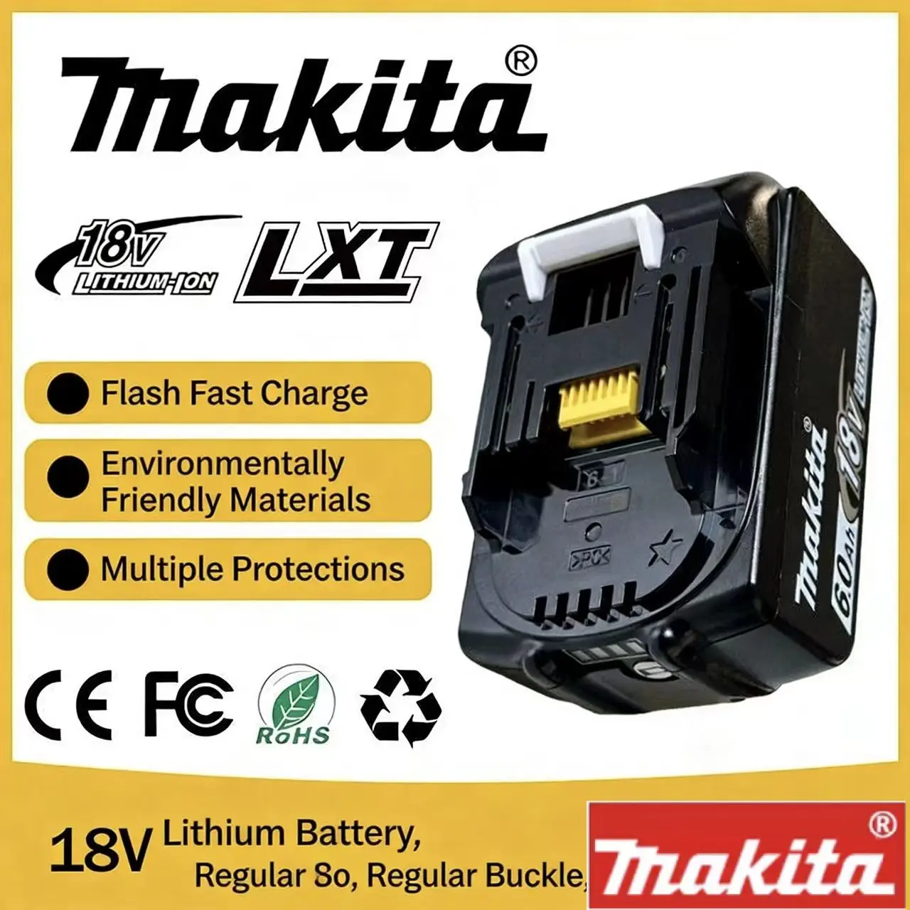 

DHL Shipping BL1860 18V 6.0Ah Li-ion Battery With Charger For Makita 18V LXT BL1850 BL1880 BL1860B LXT400 Rechargeable