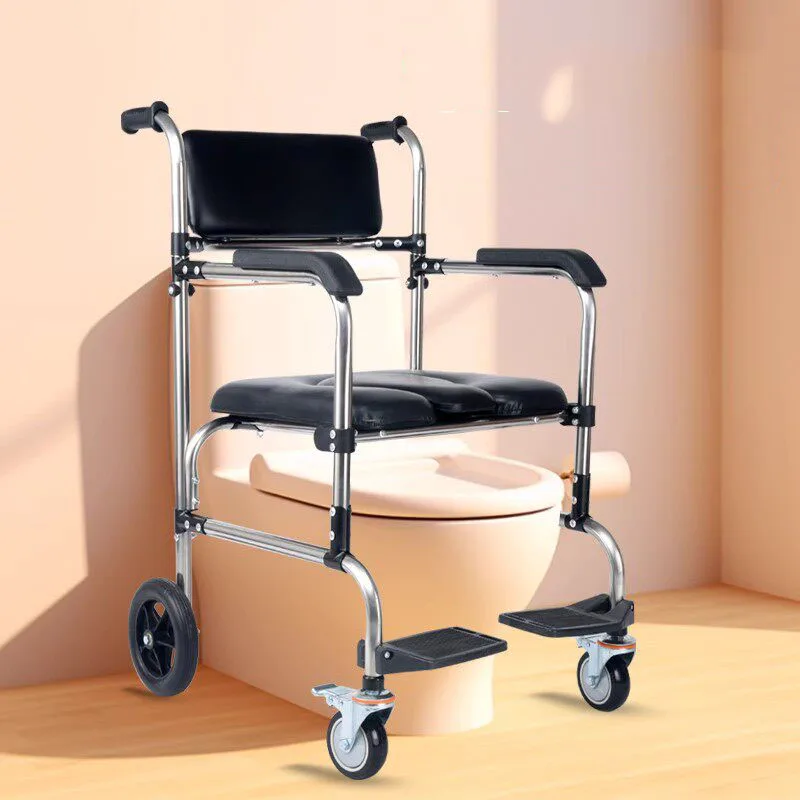 

Wheels Medical Stool Metal Portable Disabled Elderly Minder Bathroom Chair Squatty Potty Toilet Tabouret Postmodern Furniture