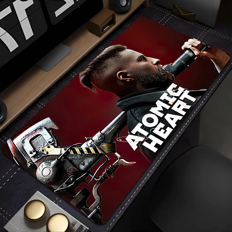 Mouse Pad big Atomic Heart Computer Office Game Table Mats Rubber Anti-slip Gaming Keyboard coaster Long Desk Pads game Mousepad