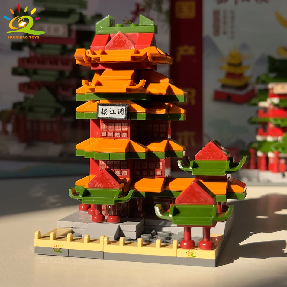 HUIQIBAO-Mini blocs de construction Moc City Street View, rue commerciale de bricolage, café, jouets de puzzle, ornements pour la maison, décoration