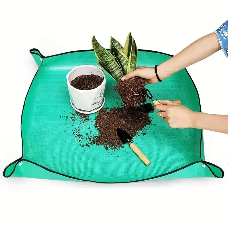 Repotting Mat for Indoor Plant Transplanting Control Mess, Waterproof Succulent Potting Planting Tray Soil Change Mat Gardening