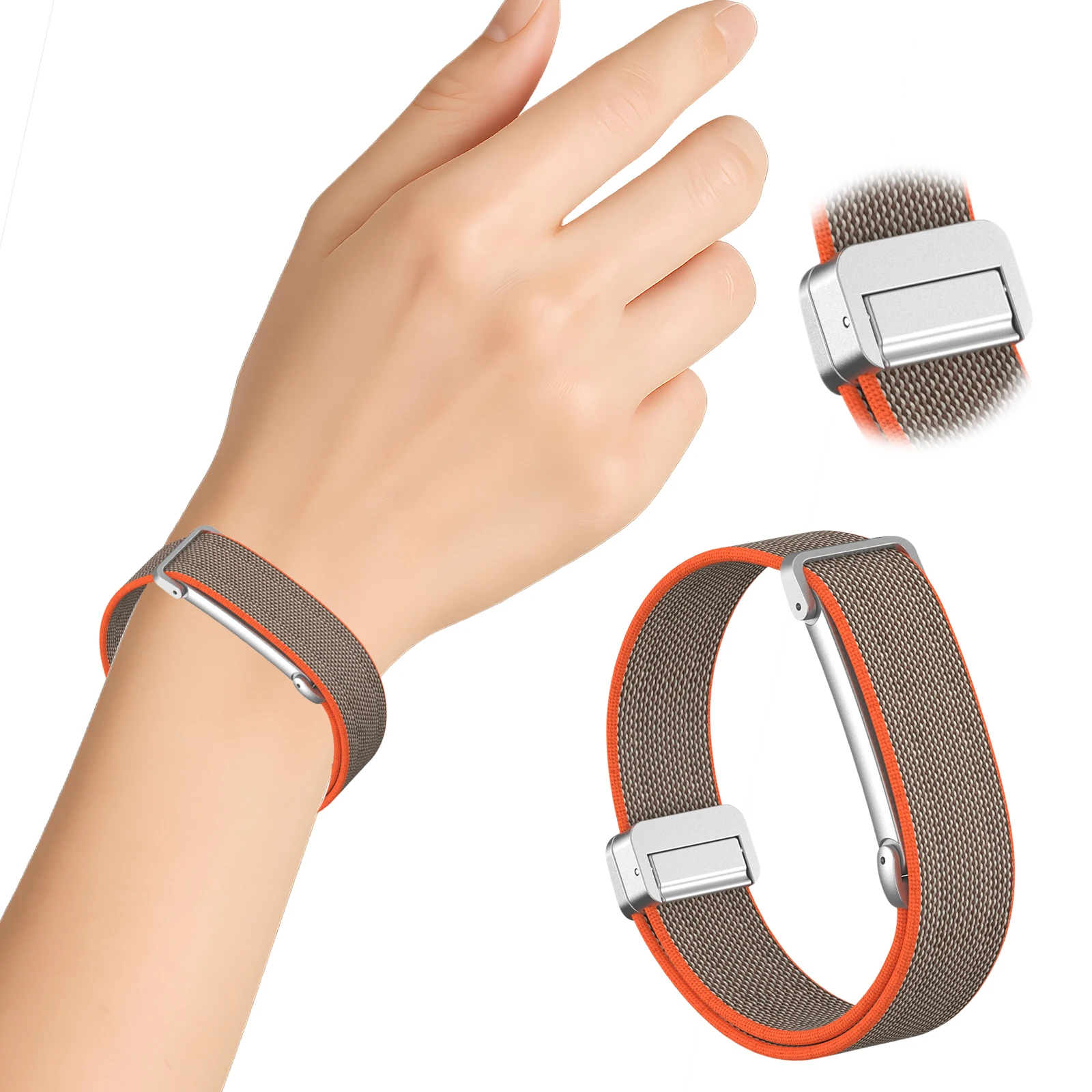 Nylon Adjustable Sport Watch Strap for Google Fitbit Air Quick Release Watches Straps Woven Sports Wristband for Women Men