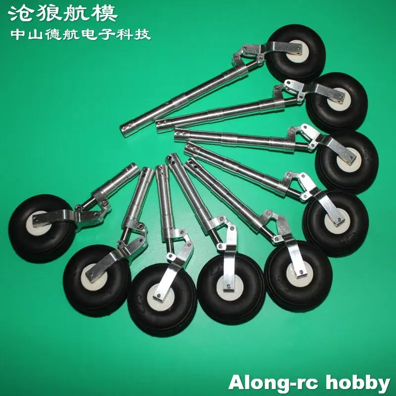 RC Airplane Part 120 to 210mm Damping Kneeling Landing Gear with Wheel Worm Shock Tripod Suitable for 3-5kg  Aircraft EDF Plane