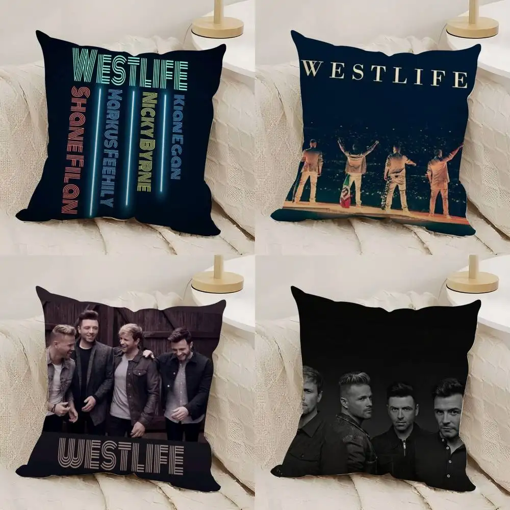 كول W-Westlife كيس وسادة مكتب أريكة النوم كرسي الظهر قصير أفخم الطباعة على الوجهين غطاء وسادة المنزل