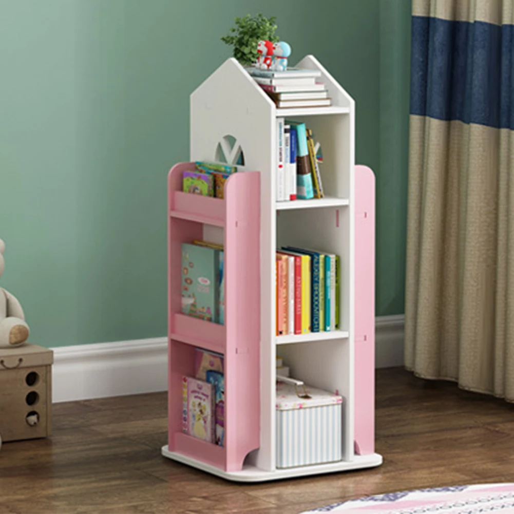 360  rotating bookshelf for childrens room 3 i layer house i shaped childrens bookshelf floor i standing