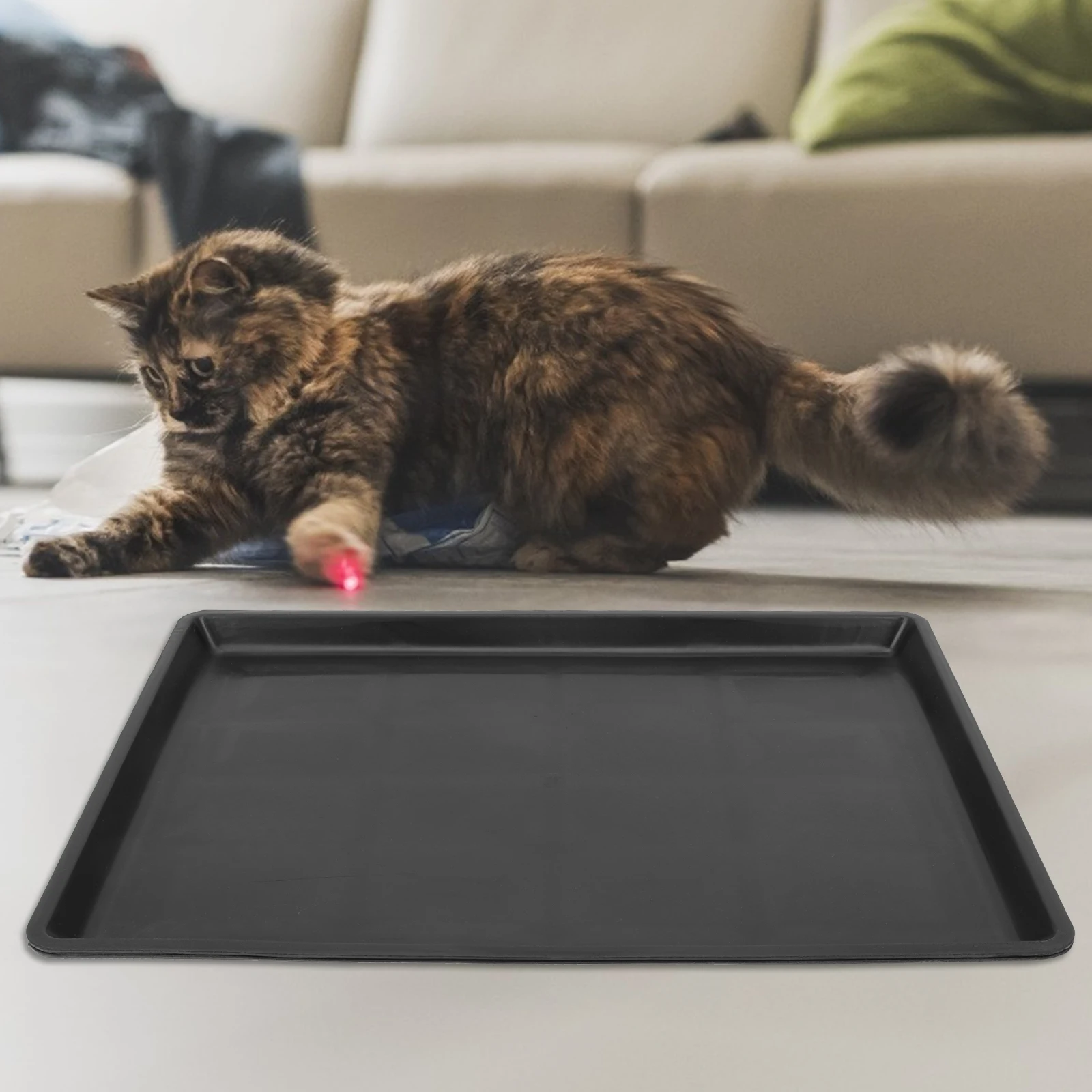 

2pcs Cage Trays Plastic Poop Pans Pet Toilet Trays Durable Pet Cage Supplies For Cats Dogs Birds Easy Clean Black