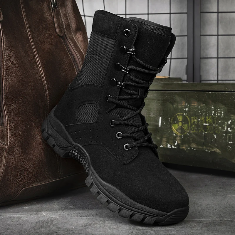 

Мужские ультралегкие дышащие уличные ботинки с сетчатым верхом, износостойкие, высокие, на молнии, с защитой от проколов, для пустыни и горного туризма, лето 2026