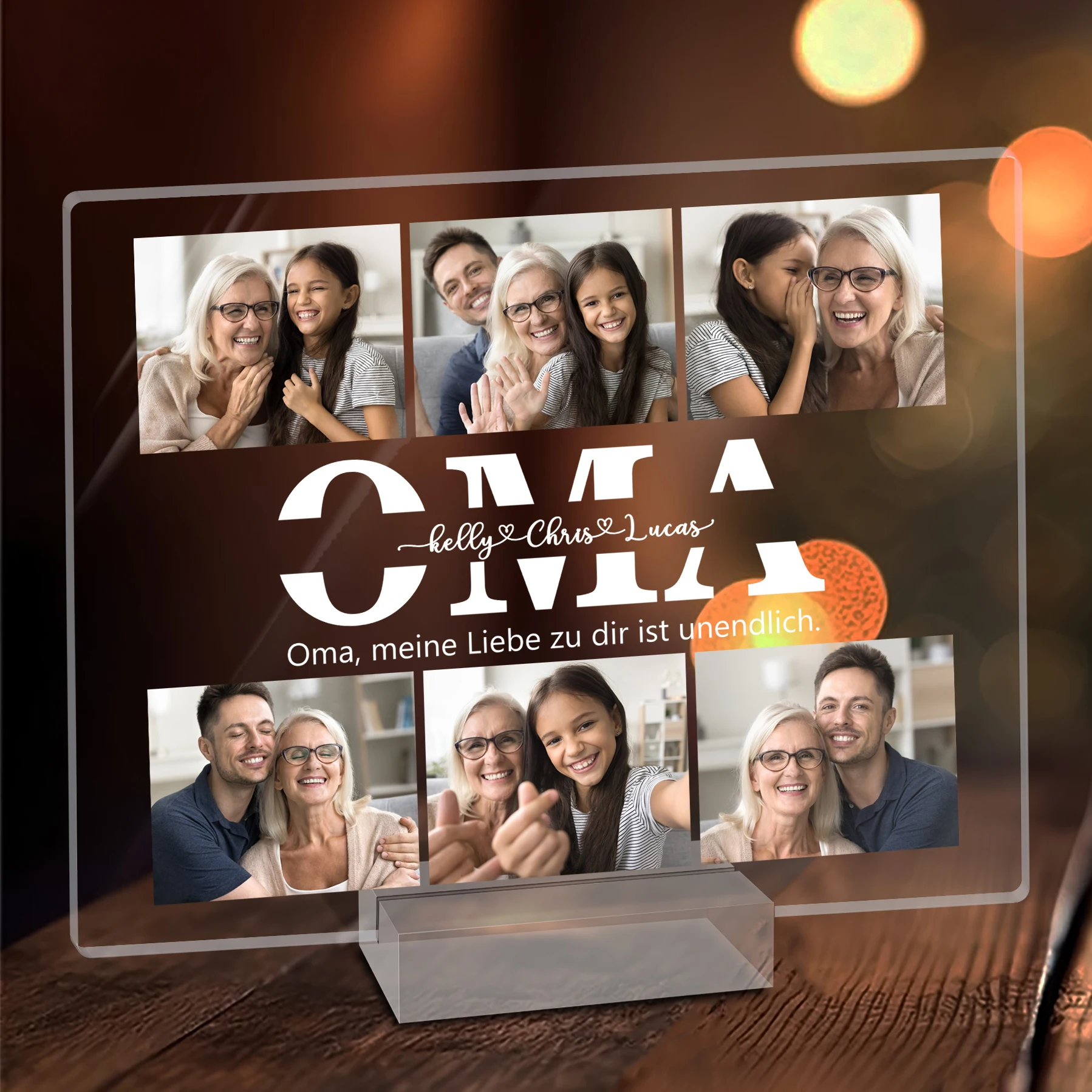 

Персонализированная семейная фоторамка — теплые семейные фотографии, уникальная настройка текста, идеальный выбор подарка для детей