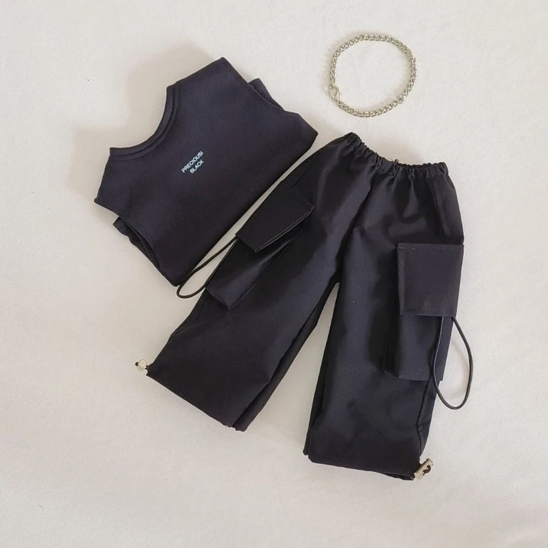 1/3 Doll's Clothes Suit for 73cm Bjd Doll Casual Pocket Shorts Sleeveless Top Set Girl Toys Dress Up Play House Doll Accessories