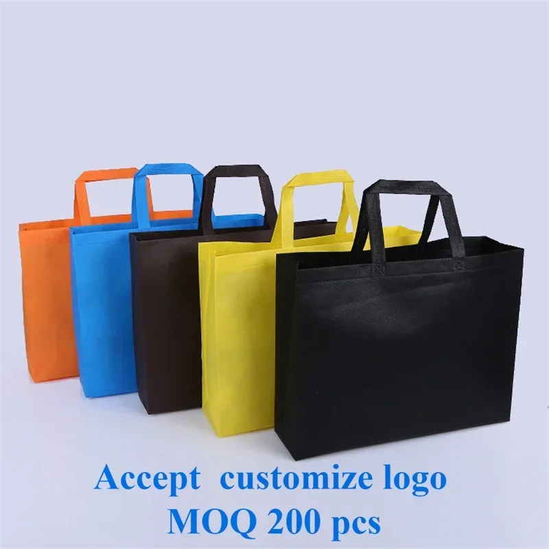 

20 pcs Women Foldable Shopping Bag Reusable Eco Large Unisex Fabric Non-woven Shoulder Bags Tote grocery cloth Bags Pouch