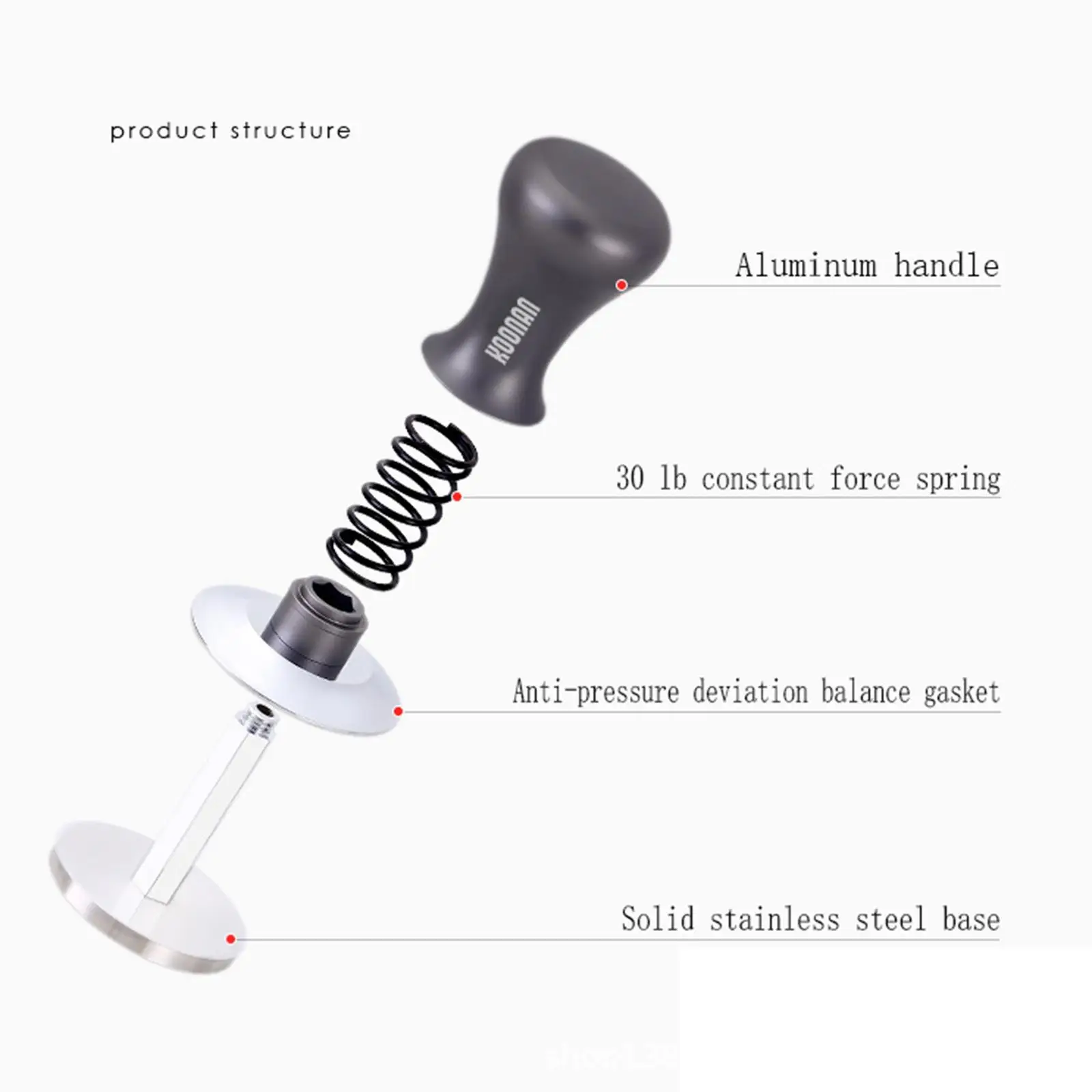 

Coffee Tamper with Spring Coffee Leveler Tool for Restaurants Bar Cafe 51MM
