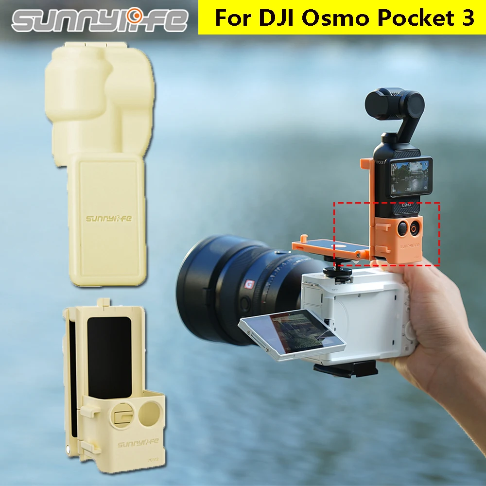 

Sunnylife Magnetic Mount 1/4in Adapter & Cold Shoe for DJI Osmo Pocket 3 Protective Cover, Gimbal Lens Screen Protector Case