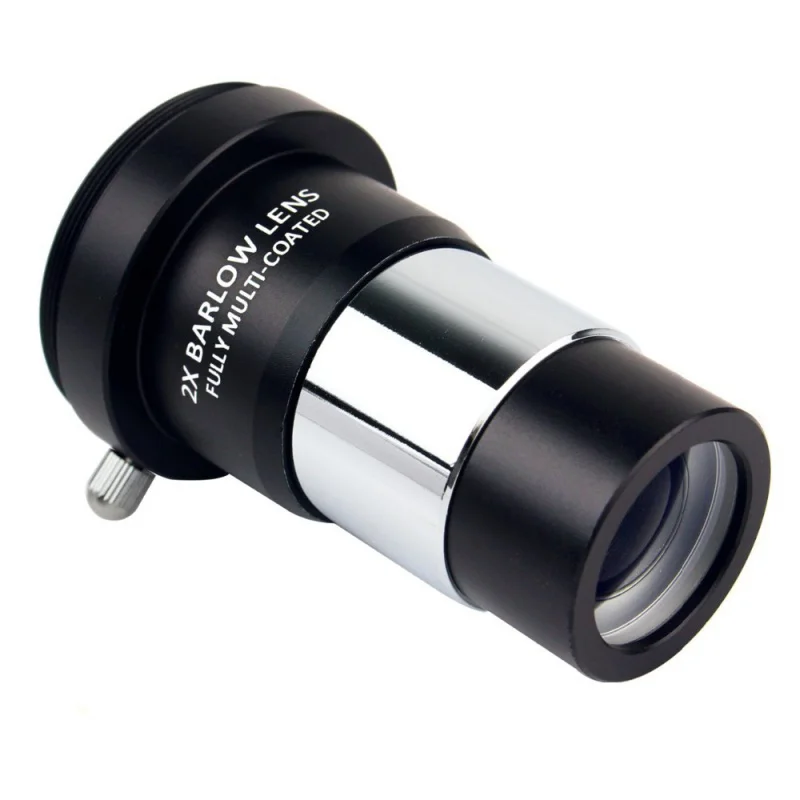 1.25inch 2x Barlow Lens Fully Multi-Coated Metal with M42x0.75 Thread Camera Connect Interface for Telescope Eyepieces