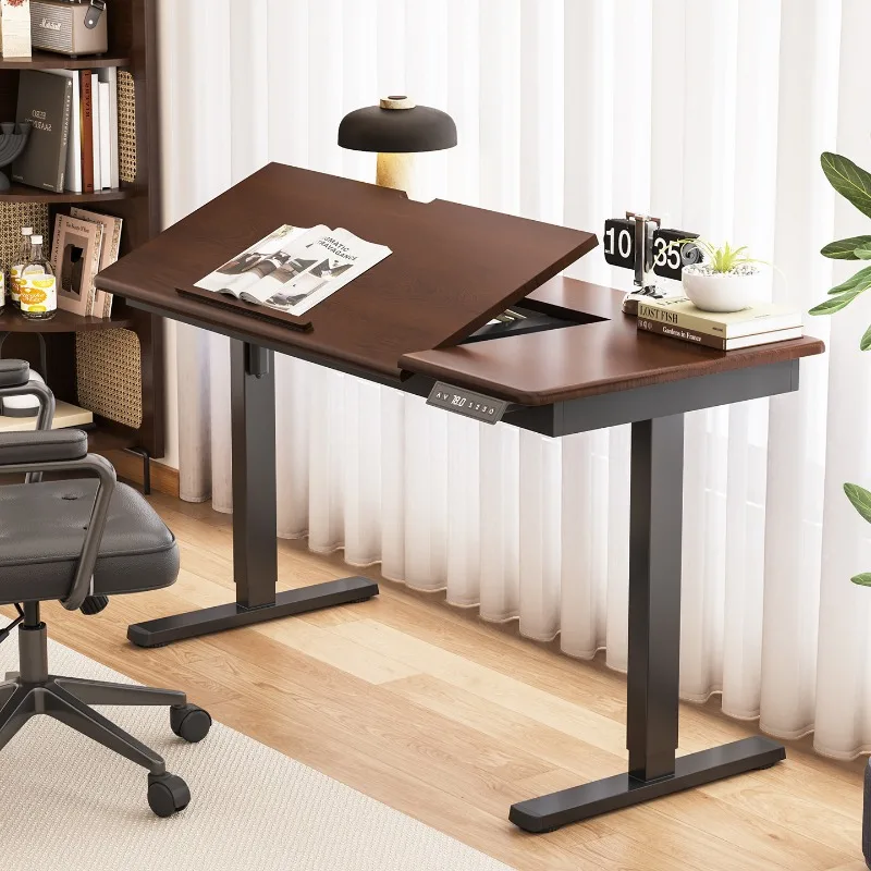 Electric Lifting Desk Painting Painting Table Flippable Tilting Desk Standing Workbench Household Computer Desk