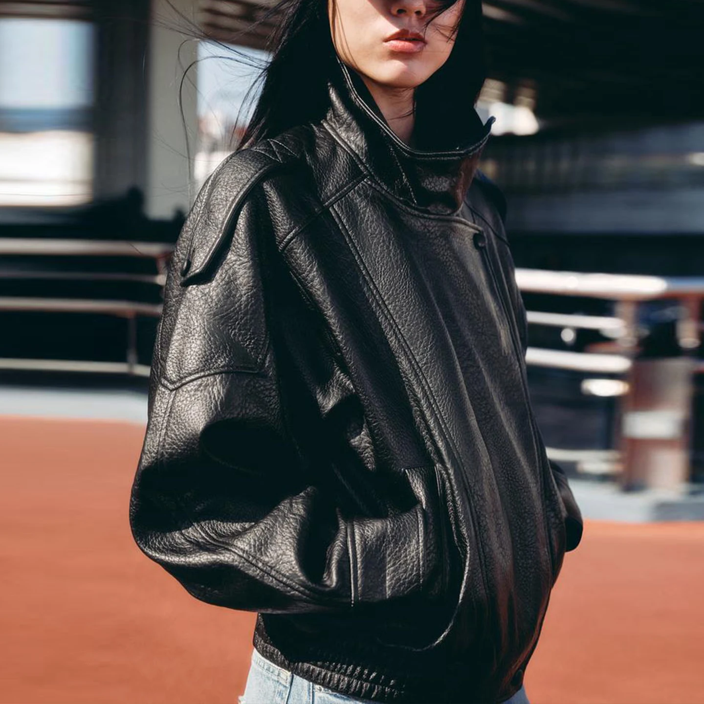 Ele ort Jaet コート レディース Sle Personali 秋の新作 Z ブランド 通勤 ルーズフィット ロング Sve ジッパー