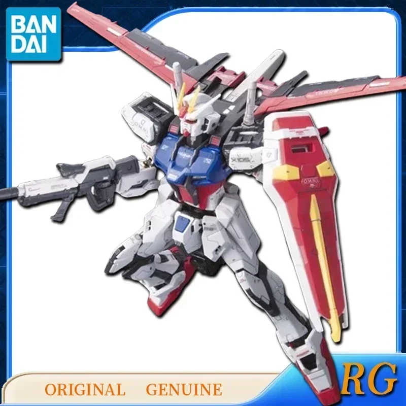 Oryginalny model Gundam Bandai RG 1:144 AILE STRIKE GUNDAM, figurki akcji, zabawki dla dzieci, na prezenty świąteczne - dostępny od ręki.