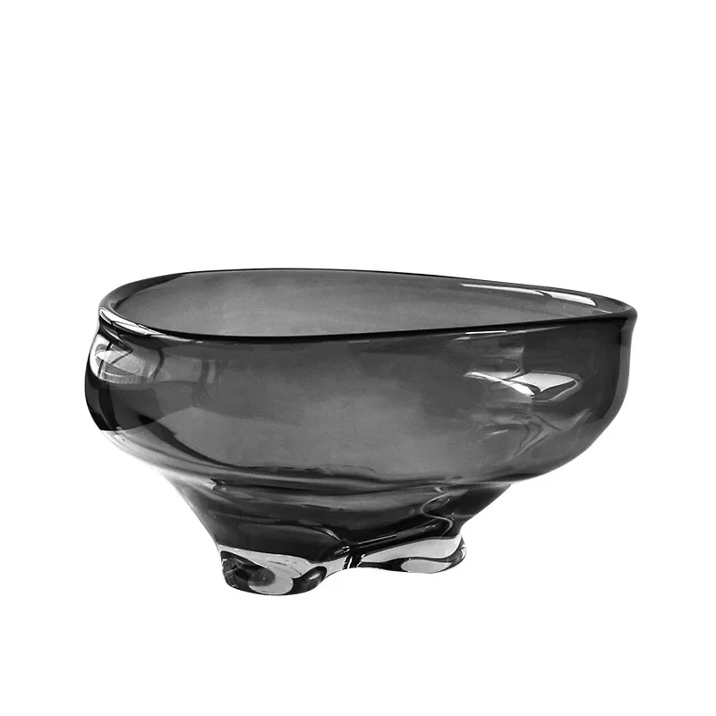 

Transparent glass fruit plate high sense light luxury creative snack fruit plate simple