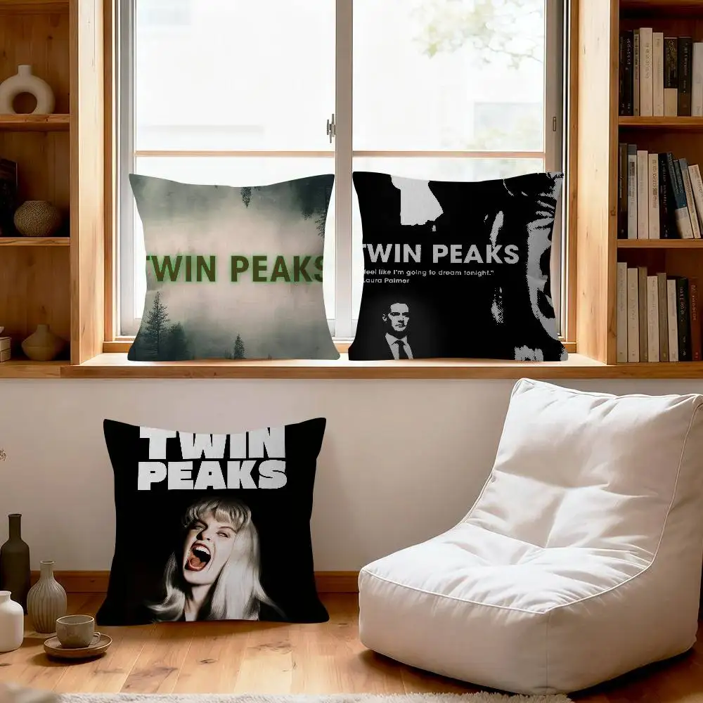 Thriller T-Twin TV P-Peaks Trendy-style decorative throw pillow cover insert not included fauxembroidery design