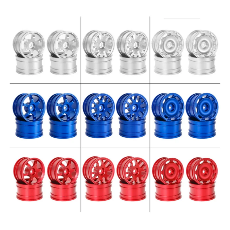 4pcs 42mm 1/10 RC On-Road Drift Racing Car Metal Wheel Rim Wheel Hubs for Tamiya M03 M04 M05 M06 M07 MB-01 XM-01 Upgrade Parts