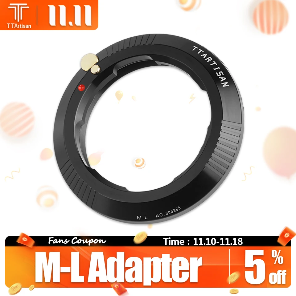 TTArtisan M-L Adapter for Leica M-mount to Sigma FP FPL Leica T TL TL2 SL SL2 CL Panasonic S1 S1M S1RM S1H S1K S5 S5C S5K